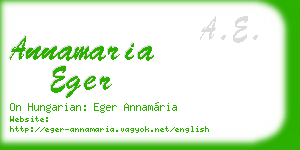 annamaria eger business card
